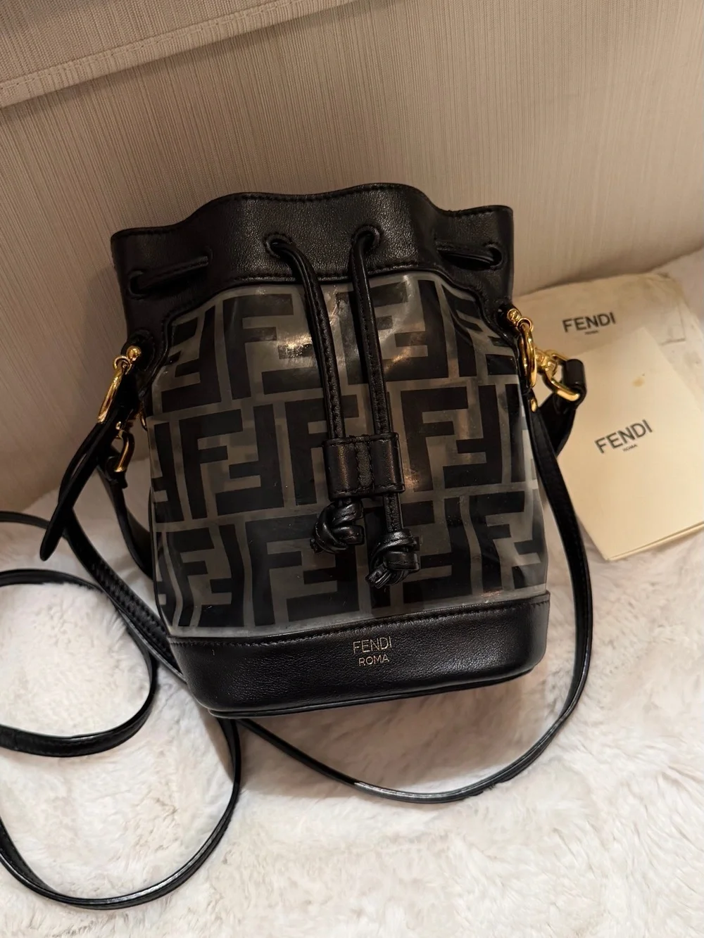 Fendi
Mon Tresor Bucket Bag Zucca PU Mini - Picture 8 of 10